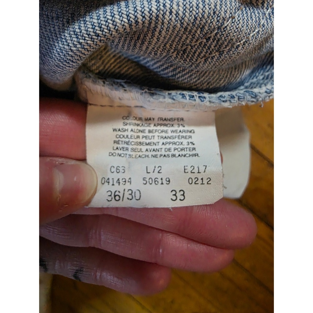 Vintage Levis 506 Orange Tab Jeans Light Wash Straight Leg Denim 36x30 - Picture 4 of 4